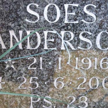 ANDERSON Soes 1916-2003