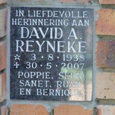 REYNEKE David A. 1938-2007