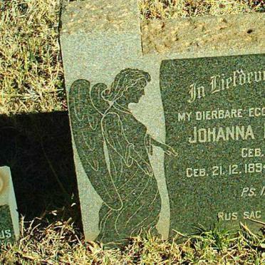 PRETORIUS Johanna F.M. nee PRINSLOO 1894-1958 :: PRETORIUS Lukas Albertus -?