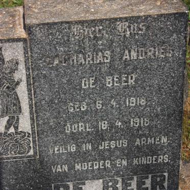 BEER Zacharias Andries, de 1918-1918
