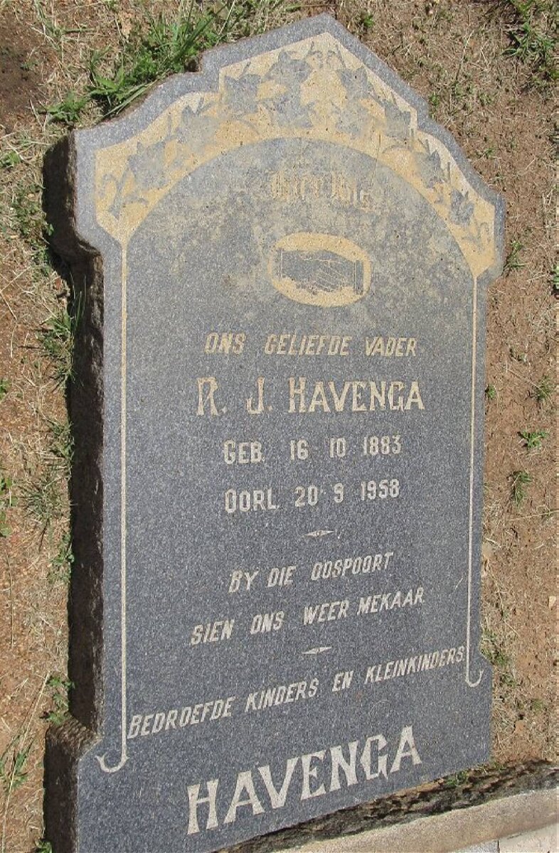 HAVENGA R.J. 1883-1958