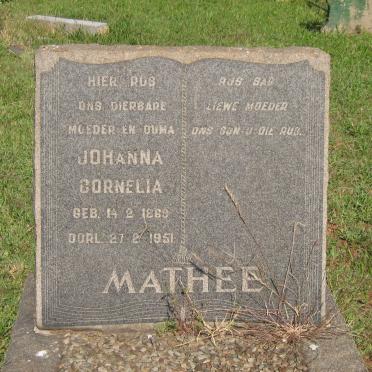 MATHEE Johanna Cornelia 1869-1951