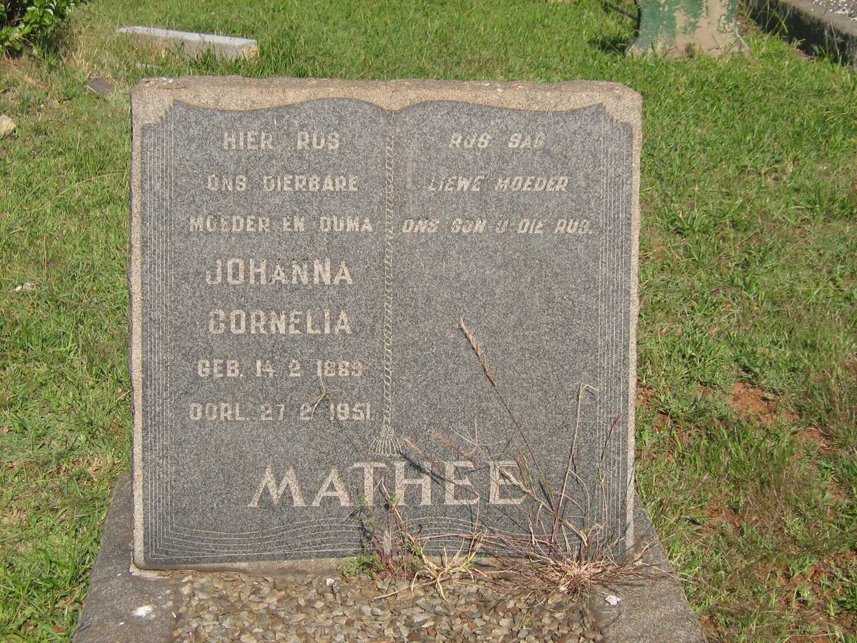 MATHEE Johanna Cornelia 1869-1951
