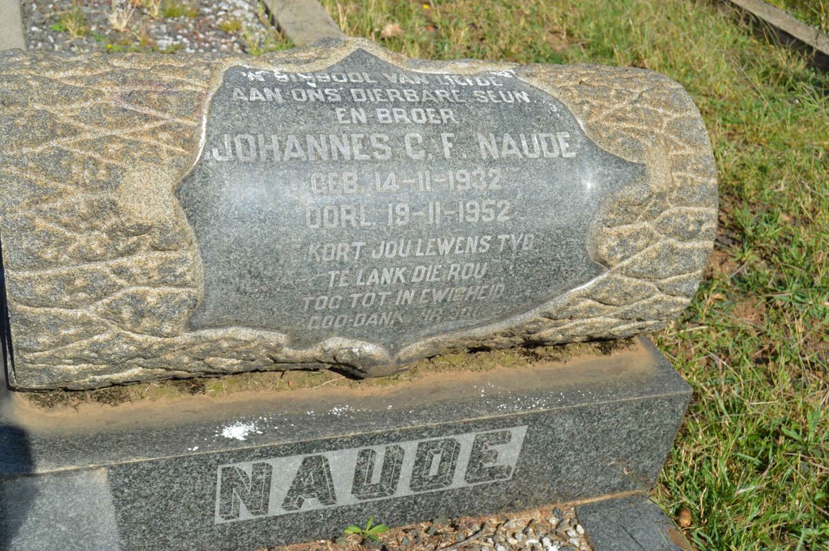 NAUDE Johannes C.F. 1932-1952