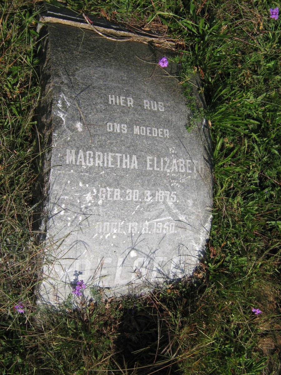 PELSER Magrietha Elizabeth 1875-1950