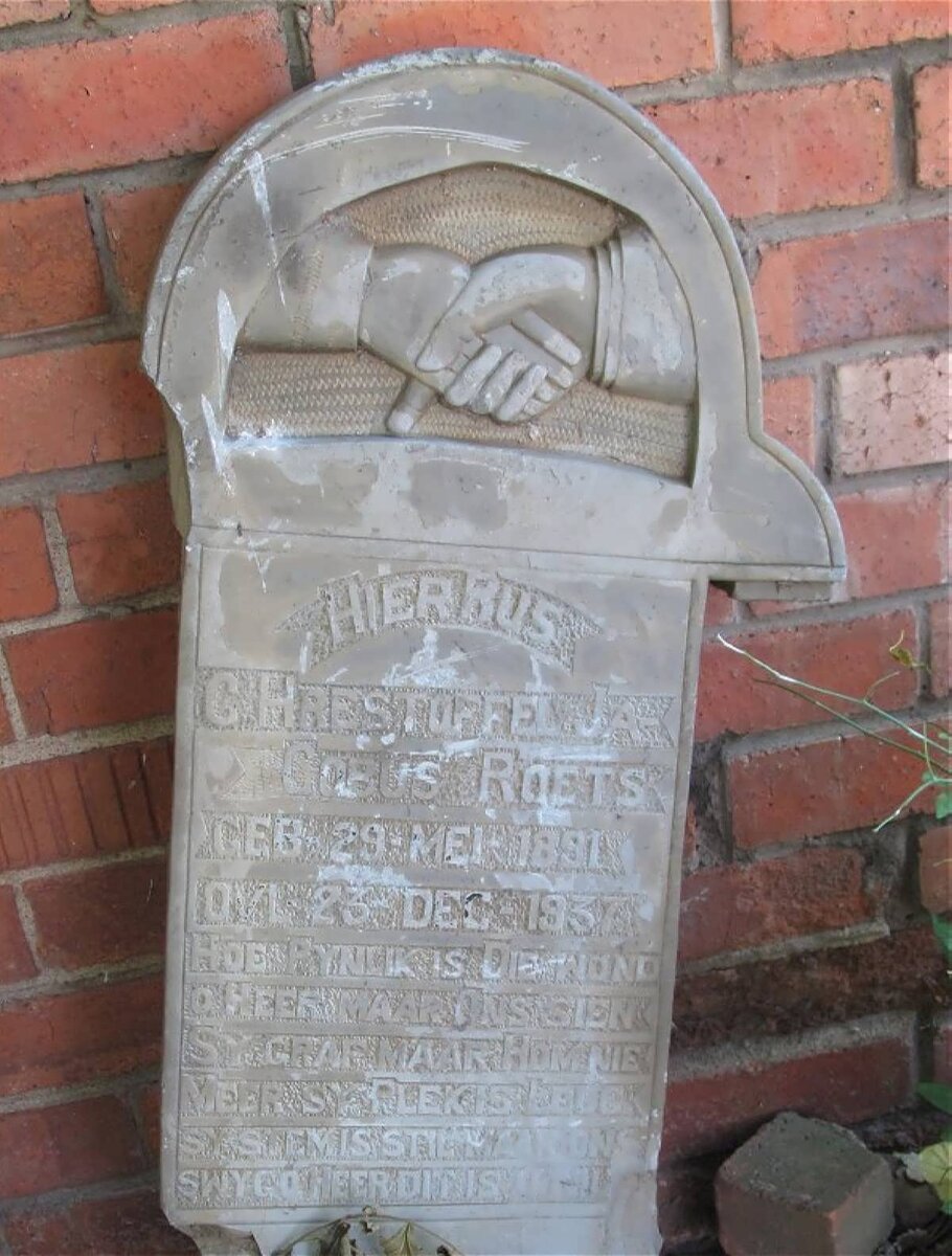 ROETS Chrestoffel Jacobus 1891-1937