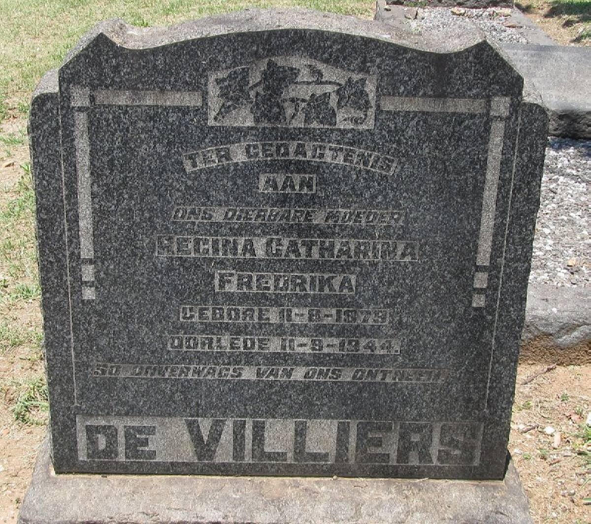 VILLIERS Regina Catharina Fredrika, de 1879-1944