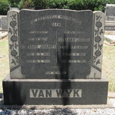 WYK Stefanus Johannes, van 1898-1943 &amp; Susanna Jacoba SLABBER 1894-1952