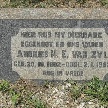 ZYL Andries N.E., van 1902-1952