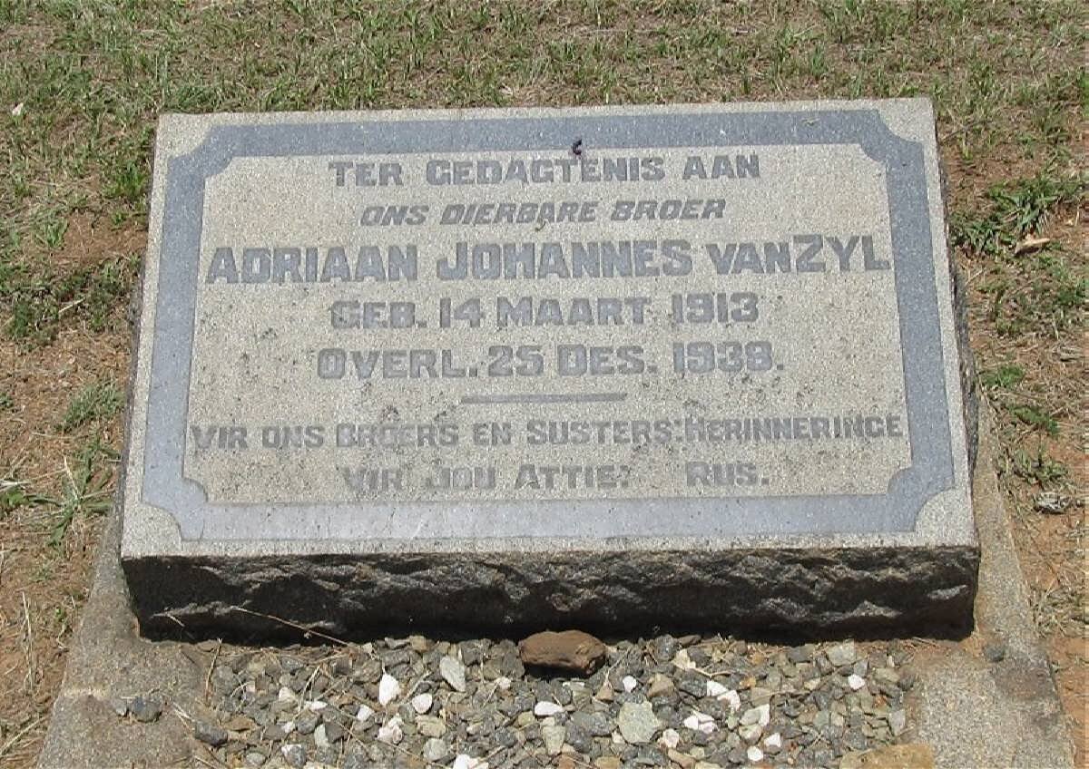 ZYL Adriaan Johannes, van 1913-1938