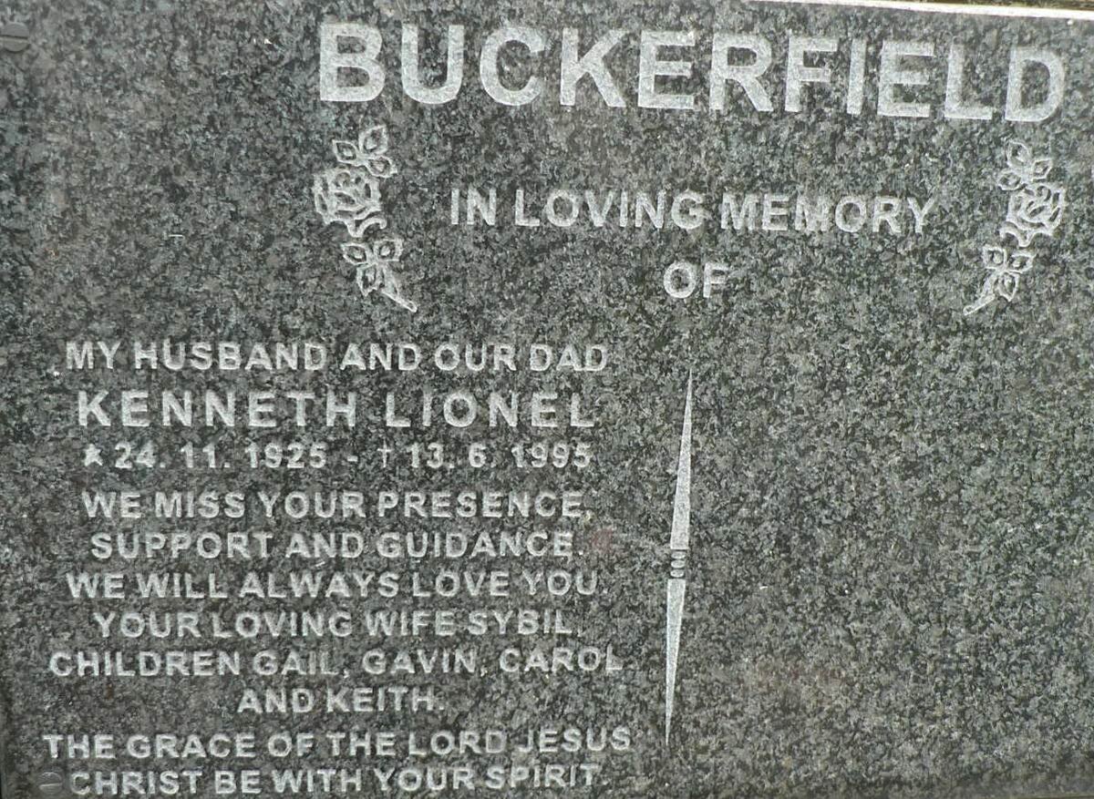 BUCKERFIELD Kenneth Lionel 1925-1995