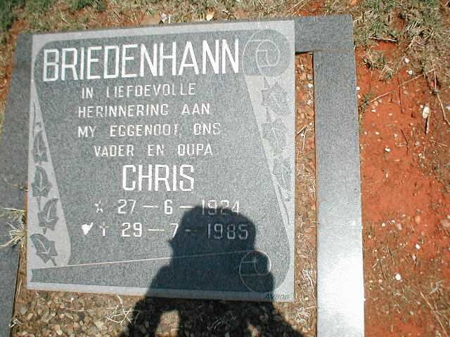 BRIEDENHANN Chris 1924-1985