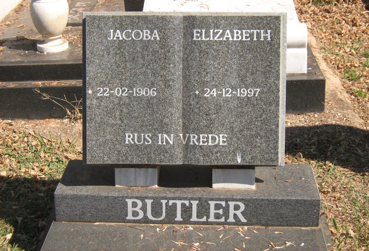 BUTLER Jacoba Elizabeth 1906-1997