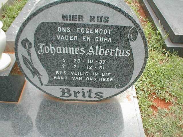 BRITS Johannes Albertus 1937-1991