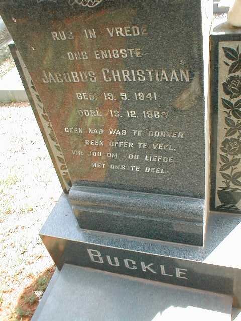BUCKLE Jacobus Christiaan 1941-1968