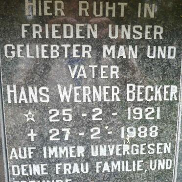 BECKER Hans Werner 1921-1988