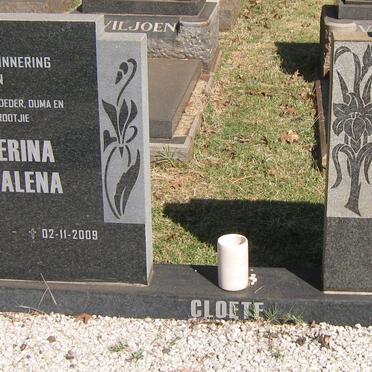 CLOETE Frans Cornelius 1925-1972 &amp; Catherina Magdalena 1912-2009