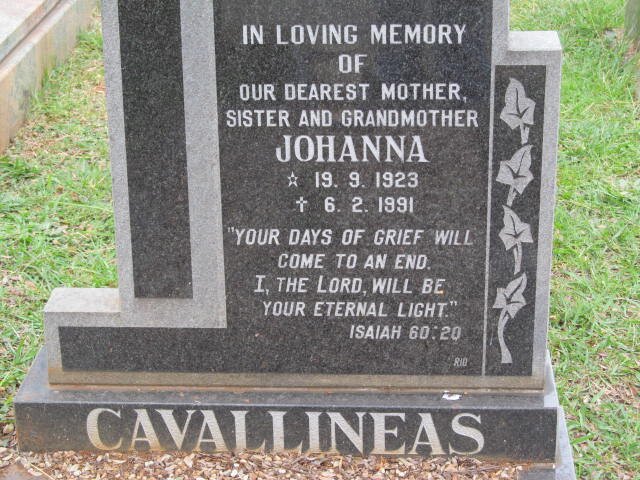 CAVALLINEAS Johanna 1923-1991
