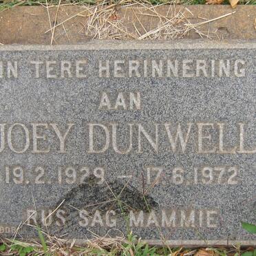 DUNWELL Joey 1929-1972