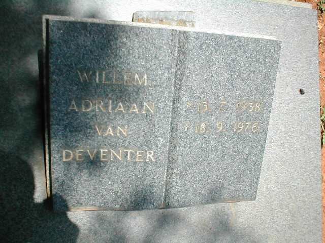 DEVENTER William Adriaan, van 1938-1976