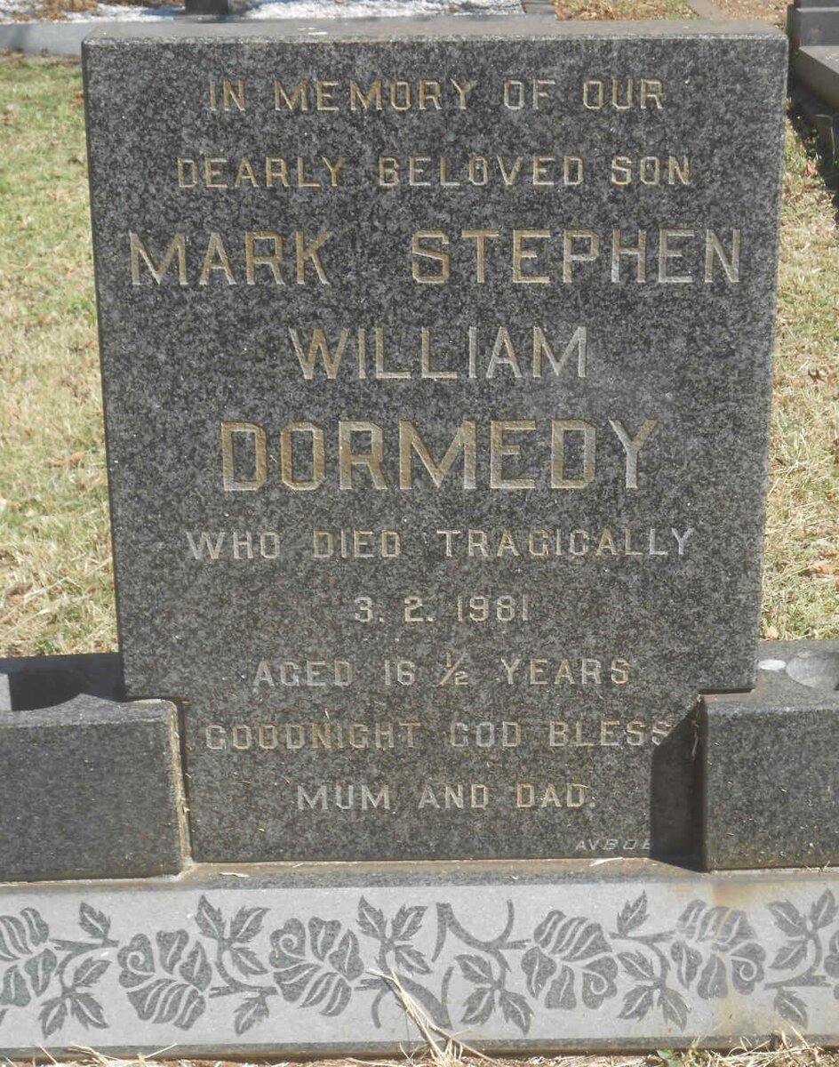 DORMEDY Mark Stephen William -1981