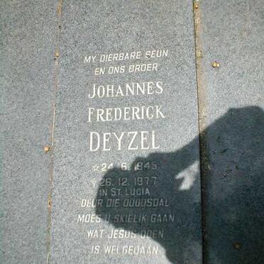 DEYZEL Johannes Frederick 1945-1977
