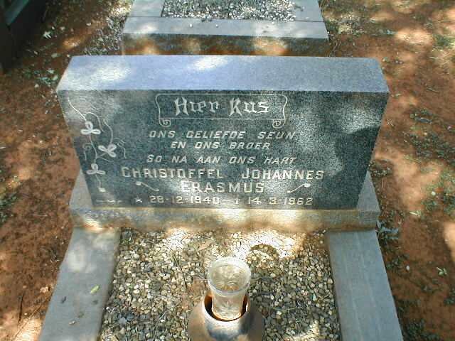 ERASMUS Christoffel Johannes 1940-1962