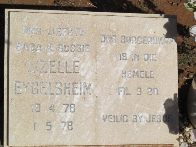EYGELSHEIM Lizelle 1978-1978