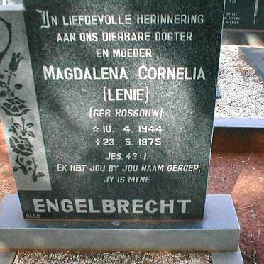ENGELBRECHT Magdalena Cornelia nee ROSSOUW 1944-1975