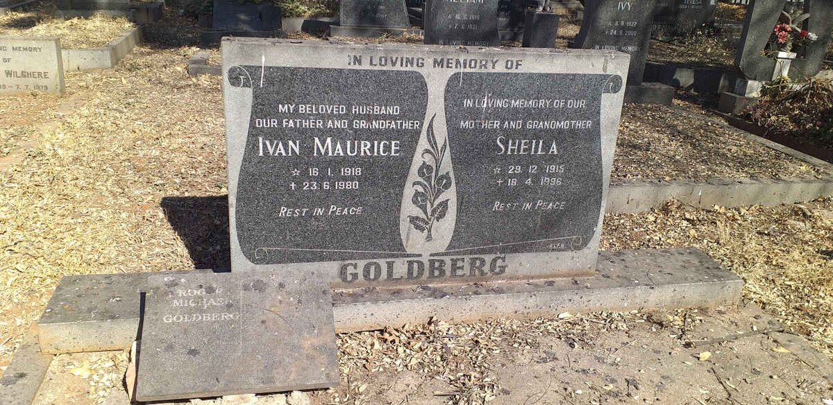 GOLDBERG Ivan Maurice 1918-1980 & Sheila 1915-1996 :: GOLDBERG Roger Michael 1944-2013