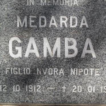 GAMBA Medarda 1912-1993