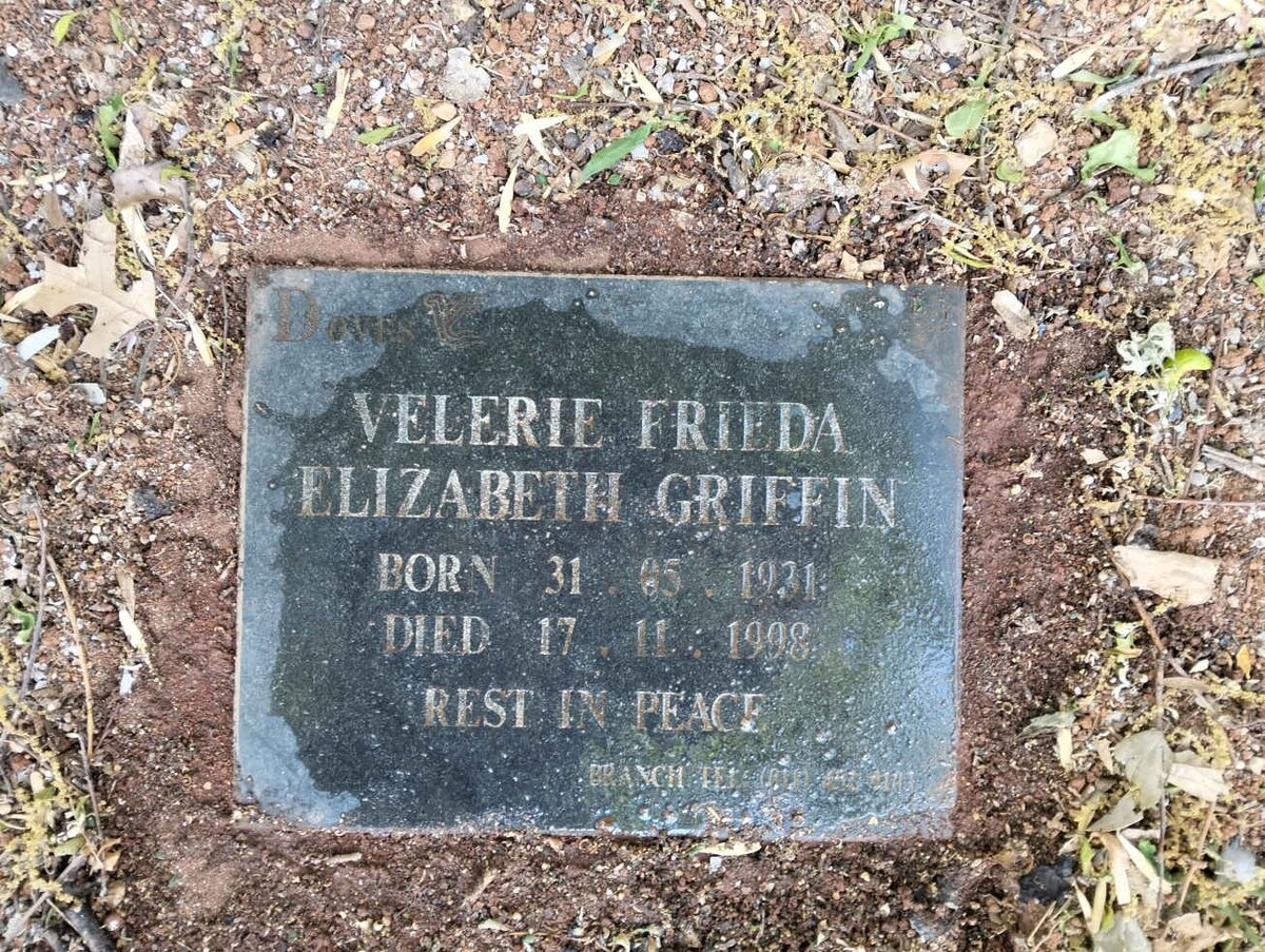 GRIFFIN Velerie Frieda Elizabeth 1931-1998