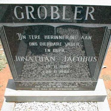 GROBLER Jonathan Jacobus 1896-1986