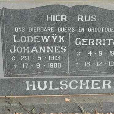 HULSCHER Lodewyk Johannes 1913-1988 &amp; Gerritje 1913-1988