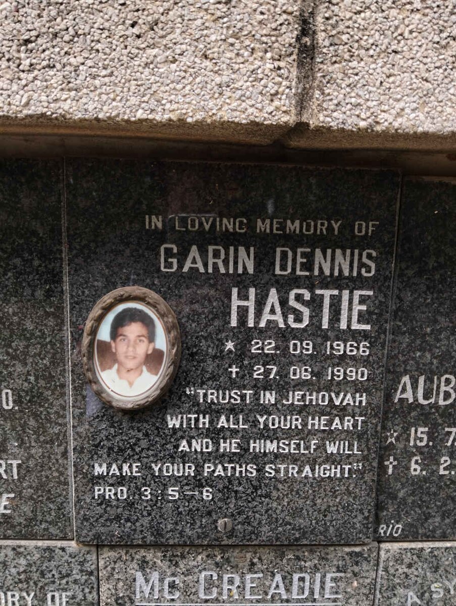 HASTIE Garin Dennis 1966-1990