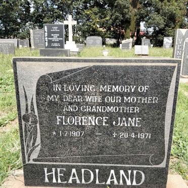 HEADLAND Florence Jane 1907-1971