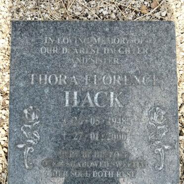 HACK Thomas Frost 1883-1965 & Olive 1909-2002 :: HACK Thora Florence 1948-2000 _2