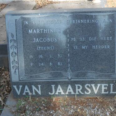 JAARSVELD Marthinus Jacobus, van 1932-1982