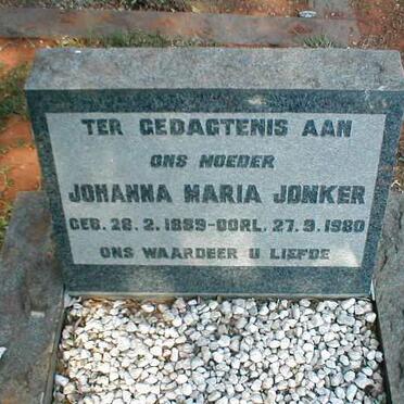 JONKER Johanna Maria 1889-1980