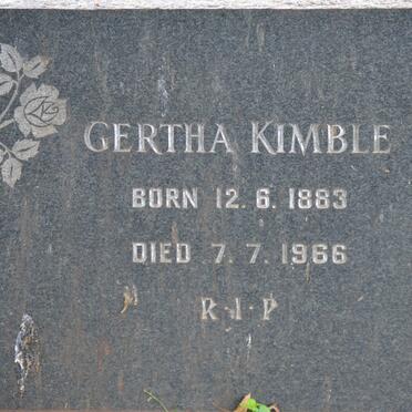 KIMBLE Gertha 1883-1966