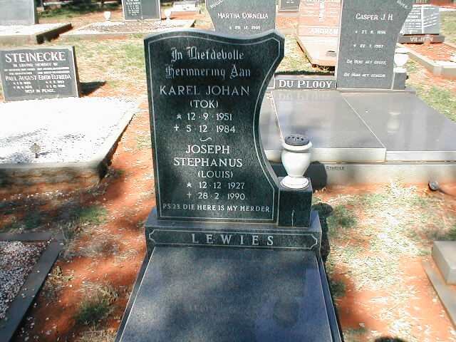 LEWIES Karel Johan 1951-1984 :: LEWIES Joseph Stephanus 1927-1990