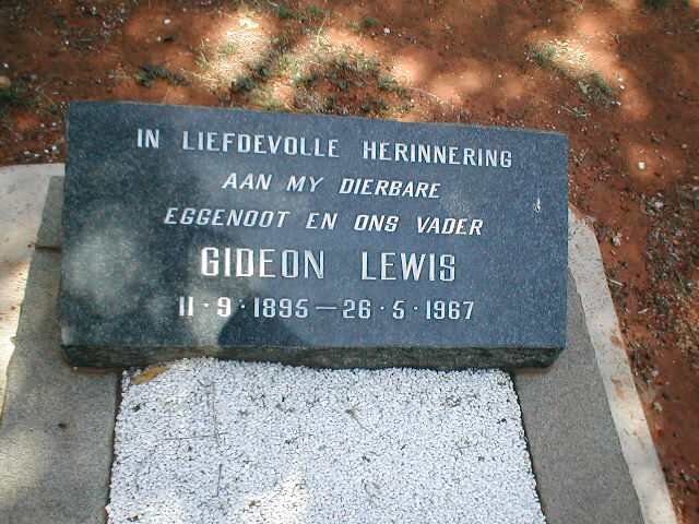 LEWIS Gideon 1895-1967