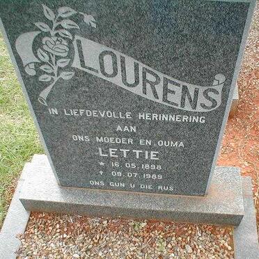 LOURENS Lettie 1898-1989