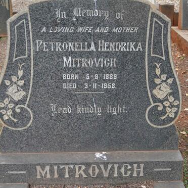 MITROVICH Petronella Hendrika 1889-1958