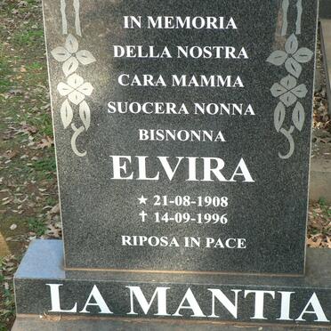 MANTIA Elvira, la 1908-1996
