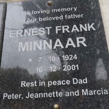 MINNAAR Ernest Frank 1924-2001
