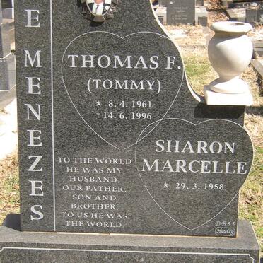 MENEZES Thomas F., de 1961-1996 &amp; Sharon Marcelle 1958-