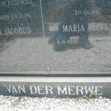 MERWE Paul Jacobus, van der 1923-1978 &amp; Maria Aletta 1926- _2