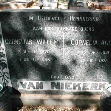 NIEKERK Cornelius Willem, van 1870-1955 &amp; Cornelia Alida 1891-1976