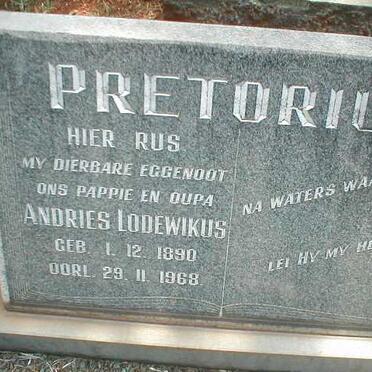 PRETORIUS Andries Lodewikus 1890-1968
